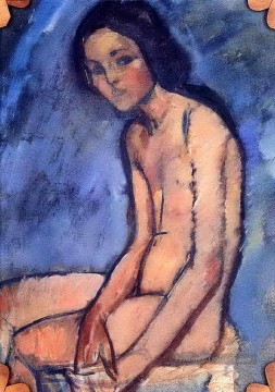 Amedeo Modigliani œuvres - assis nu 1909 Amedeo Modigliani